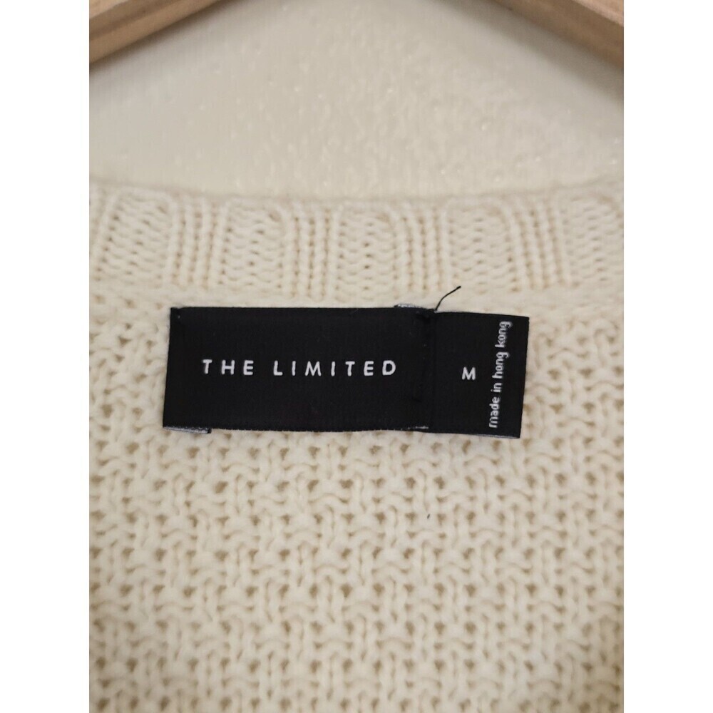 The Limited Cream Wool Blend Knit Button Front Cardigan Womens Size Medium - Picture 11 of 13